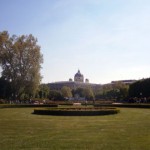 Volksgarten mit Blick auf die Hofburg, Wien
