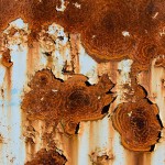 Rust and white paint