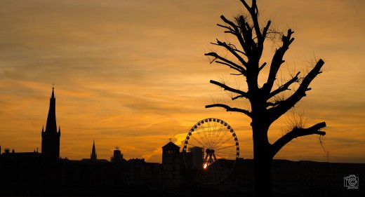 Sonnenaufgang in Düsseldorf