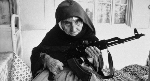 Elderly Armenian Woman Guards Home