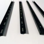Regal Wandschienen, 4 Stück, schwarz